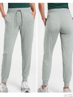 Athleta Uptempo Jogger Pants Womens 1X Light Gray Drawstring Buttery Soft
